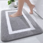 Non-slip bath mat, washable, soft and absorbent